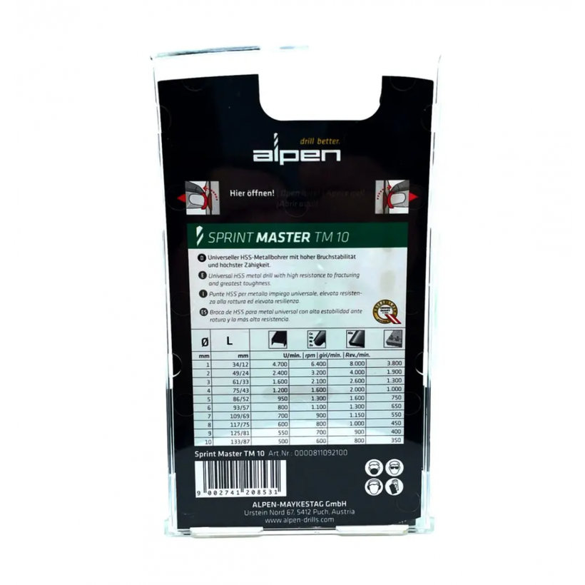 Fémfúrókészlet Sprint Master - 10 részes