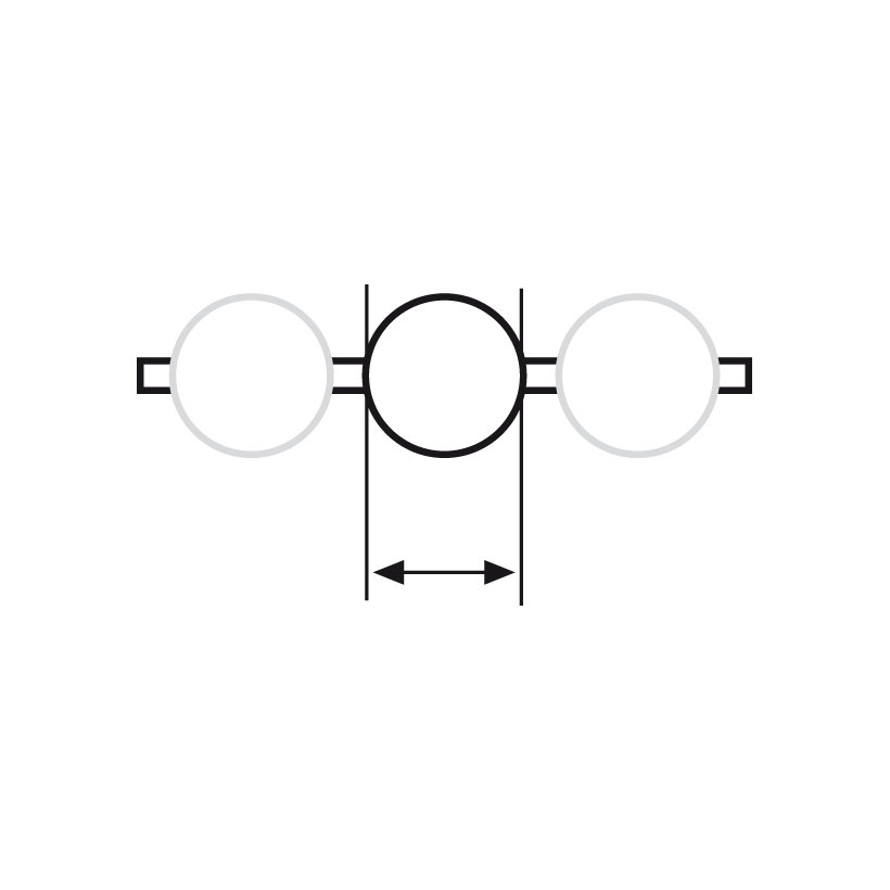 Golyós lánc sárga cink 2,1mm