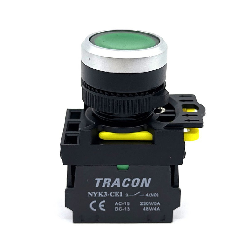 Gombkapcsoló háttérvilágítással zöld