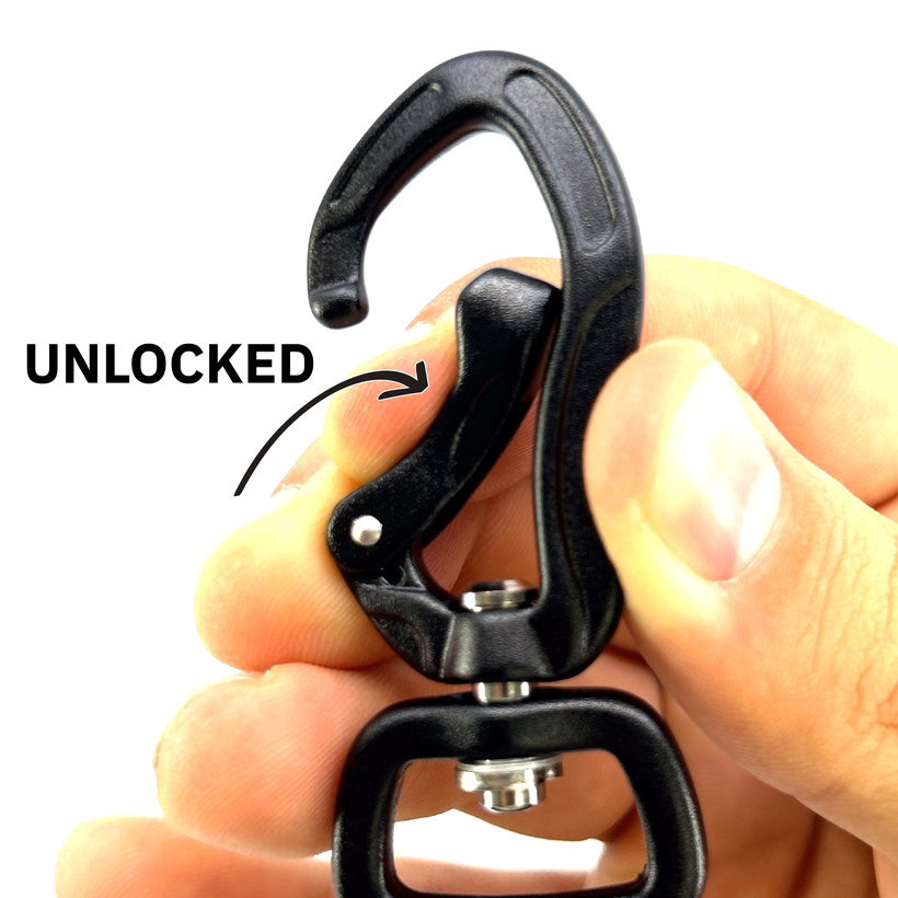 Alumínium karabiner zár nélkül ovális 71mm-fekete