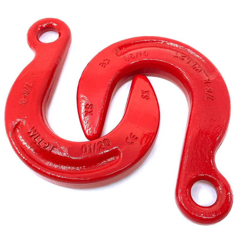 Öntödei kampó szemmel 80 o. piros 8mm