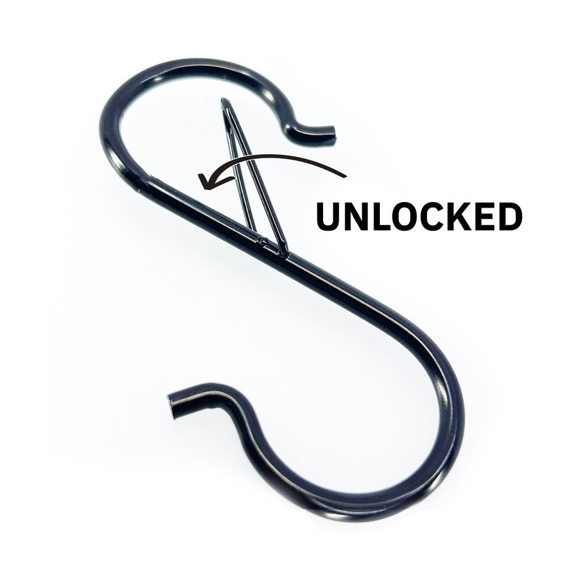 S-kampó biztosítékkal - fekete