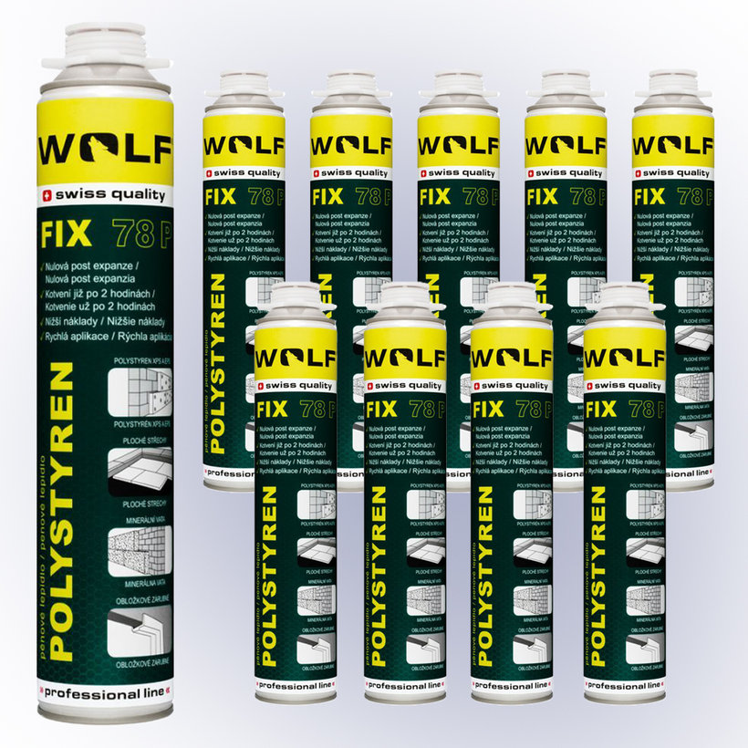 Szerelő ragasztó (PUR) pisztolyos - Polisztirolhoz - 10 db MEGA PACK 750ml