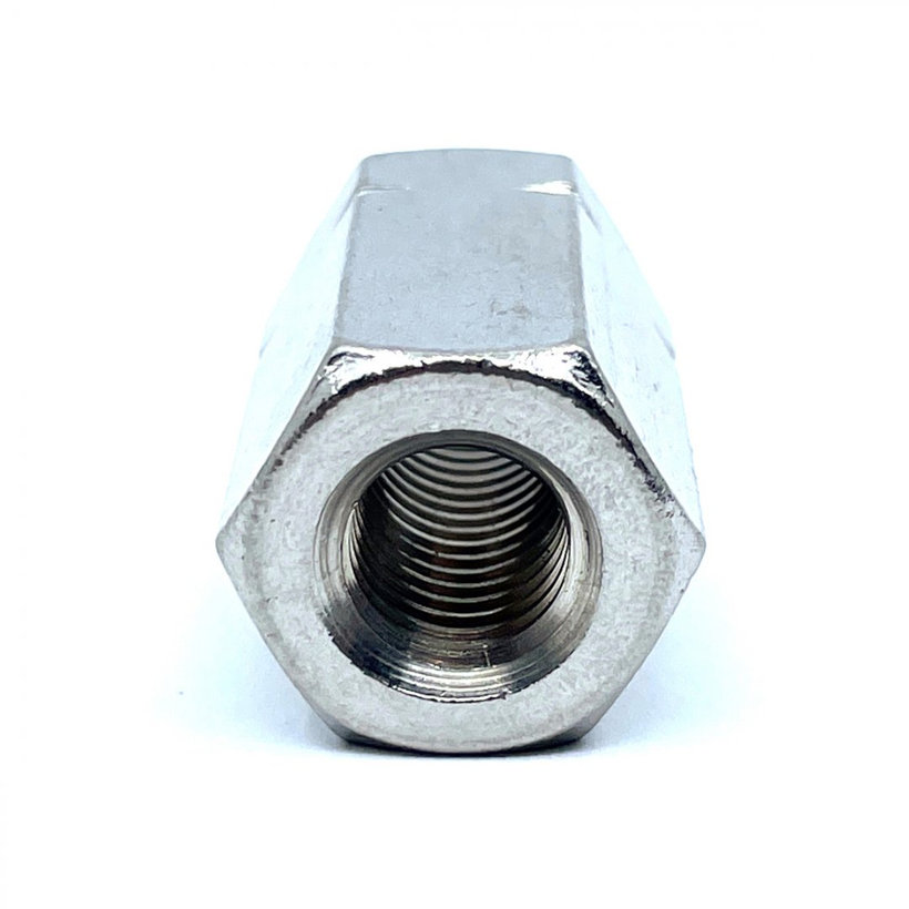 Hosszabbított anya DIN 6334 rozsdamentes acél A2 M6x20