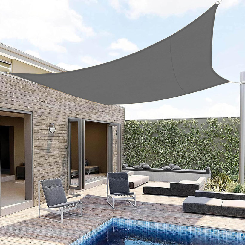 Árnyékvitorla vízálló antracit 3,6x3,6 m