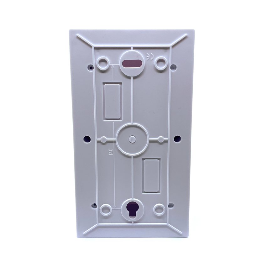 Falon kívüli elosztódoboz, fehér ajtóval, N/PE sínnel 110x200x70mm