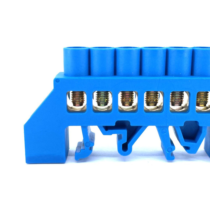 Szigetelt földelősín N, kék 6P