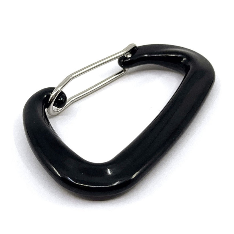 Karabiner alumínium - fekete 81mm