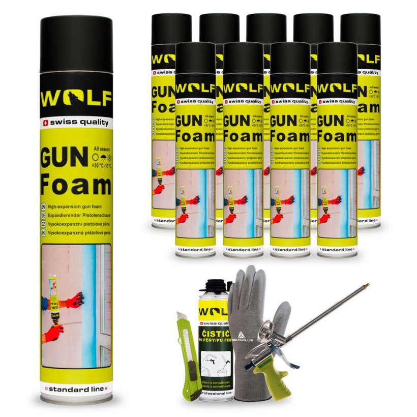 Szerelő (PUR) hab pisztolyos MAGAS TÁGULÁSÚ - 10 db MEGA PACK 700ml