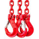 Láncos felfüggesztés szem-3 kampó 80 o. rövidítővel (1,5 m, 4250/3000 kg, 8 mm)