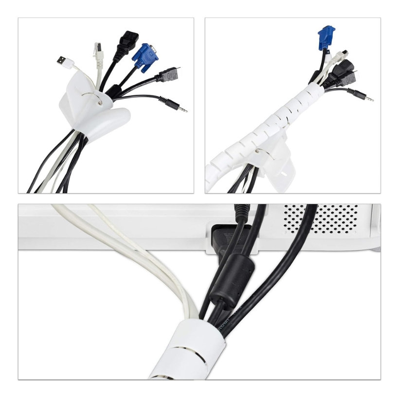 Spirál - kábelvédő fehér 20mm/3m