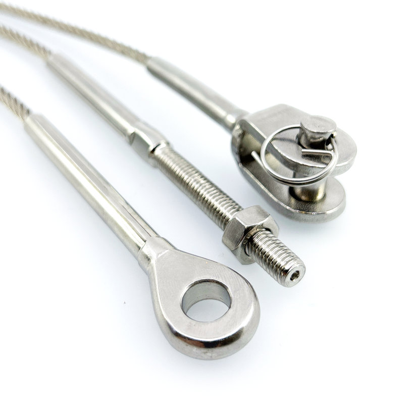 Korlát sodronykötél betét, villa/villa 2,5mm/5m