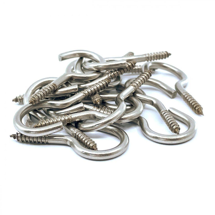 Rozsdamentes acél kampó csavarral 60 mm