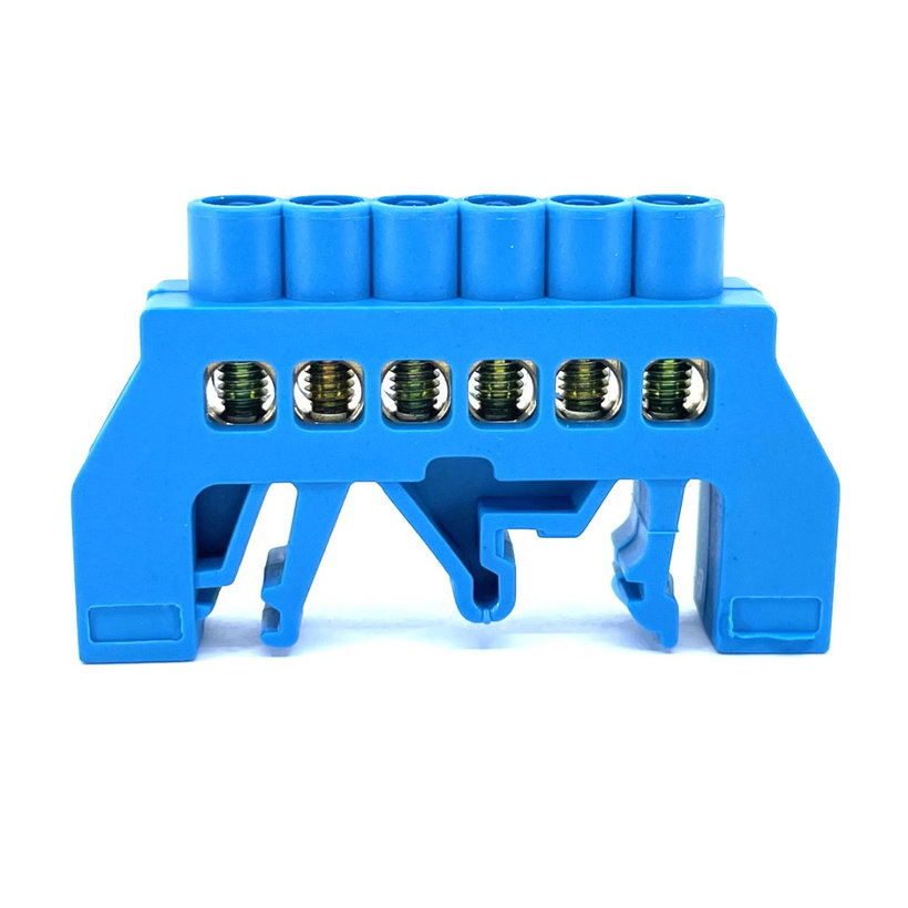 Szigetelt földelősín N, kék 6P