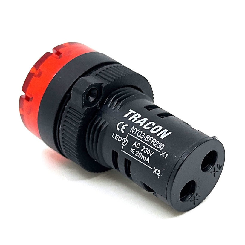 LED jelzőfény akusztikus piros