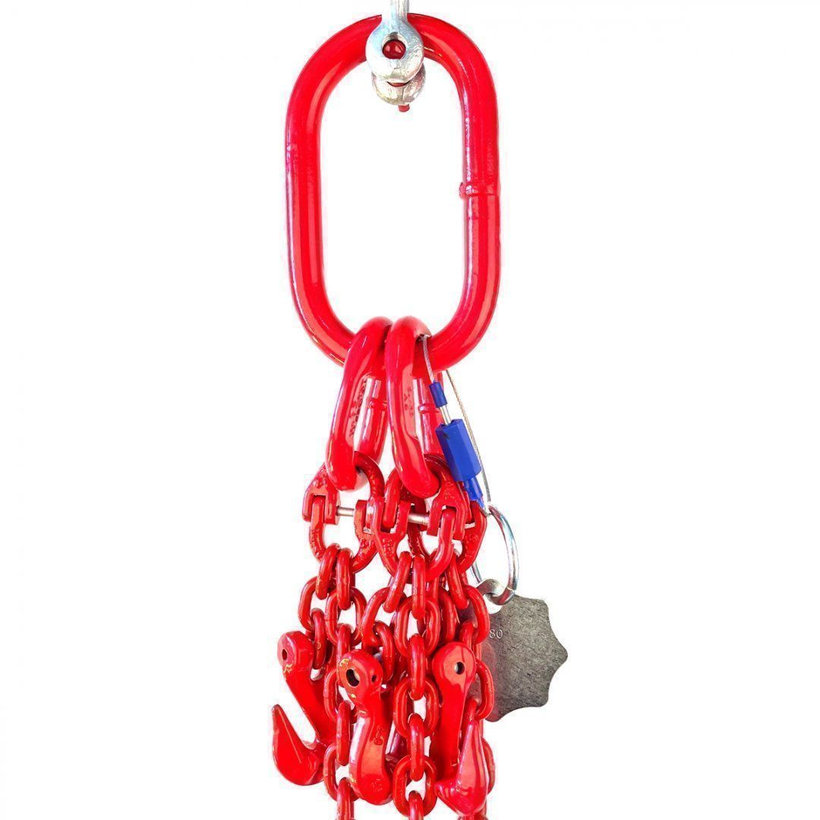 Láncos felfüggesztés szem-szem 80 o. rövidítővel (4m,17 000/11 800 kg, 16 mm)