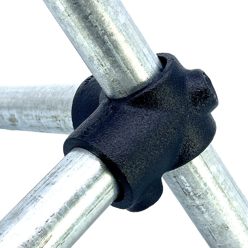 Kötőelem négyágú 27 mm - fekete