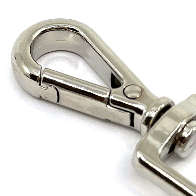 Póráz karabiner - nikkelezett 52x16mm