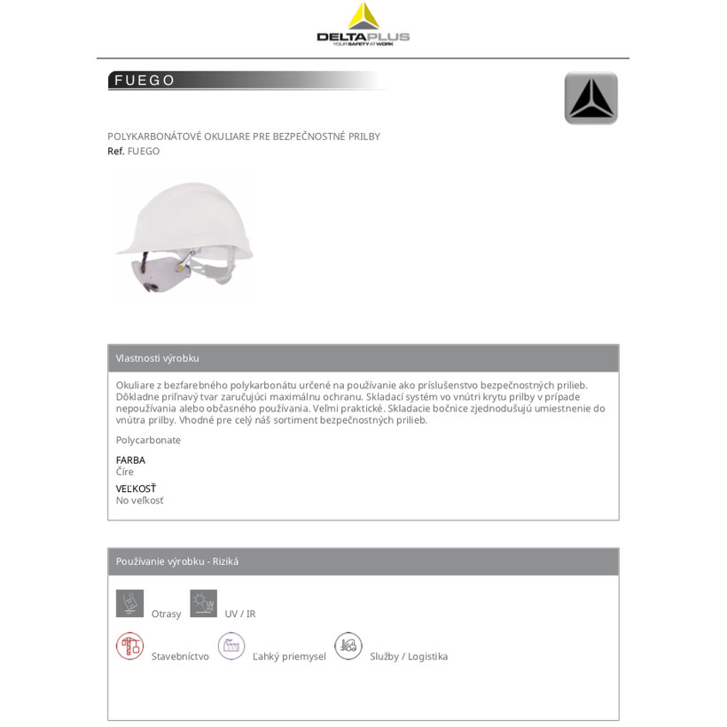 FUEGO  munkaszemüveg