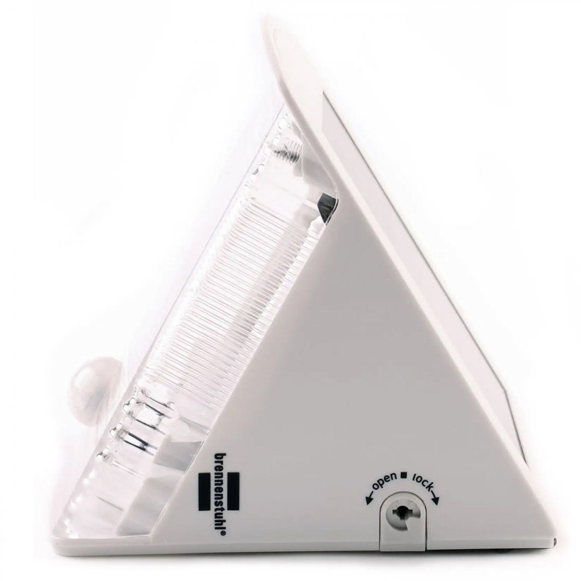 Szolár LED fali lámpa PIR mozgásdetektorral szürkésfehér