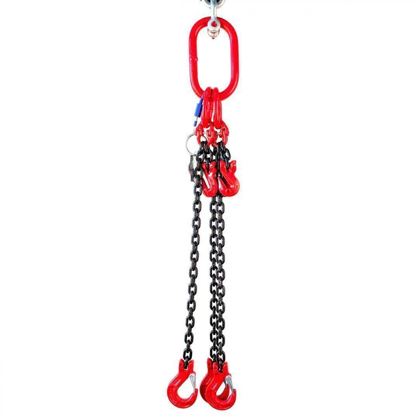 Láncos felfüggesztés szem-3 kampó 80 o. rövidítővel (5 m, 4250/3000 kg, 8 mm)