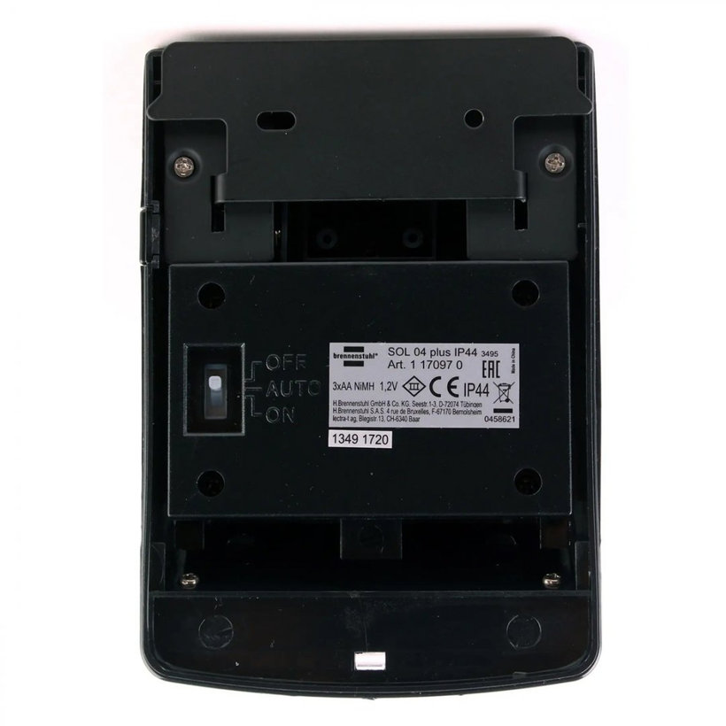 Szolár LED fali lámpa PIR mozgásdetektorral fekete