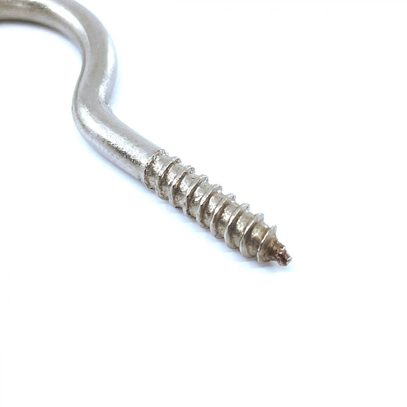 Rozsdamentes acél kampó csavarral 30 mm