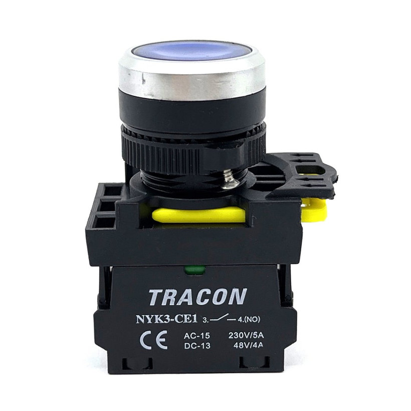 Gombkapcsoló háttérvilágítással kék