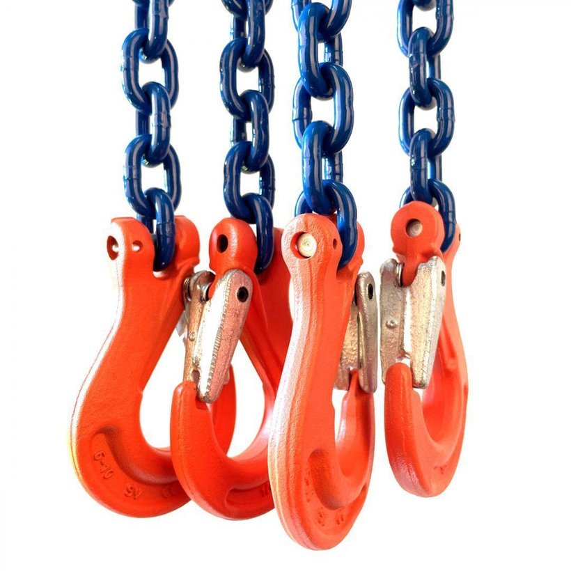 Láncos felfüggesztés szem-4 kampó 100 o. rövidítővel(1 m, 8000/6000 kg, 10 mm)