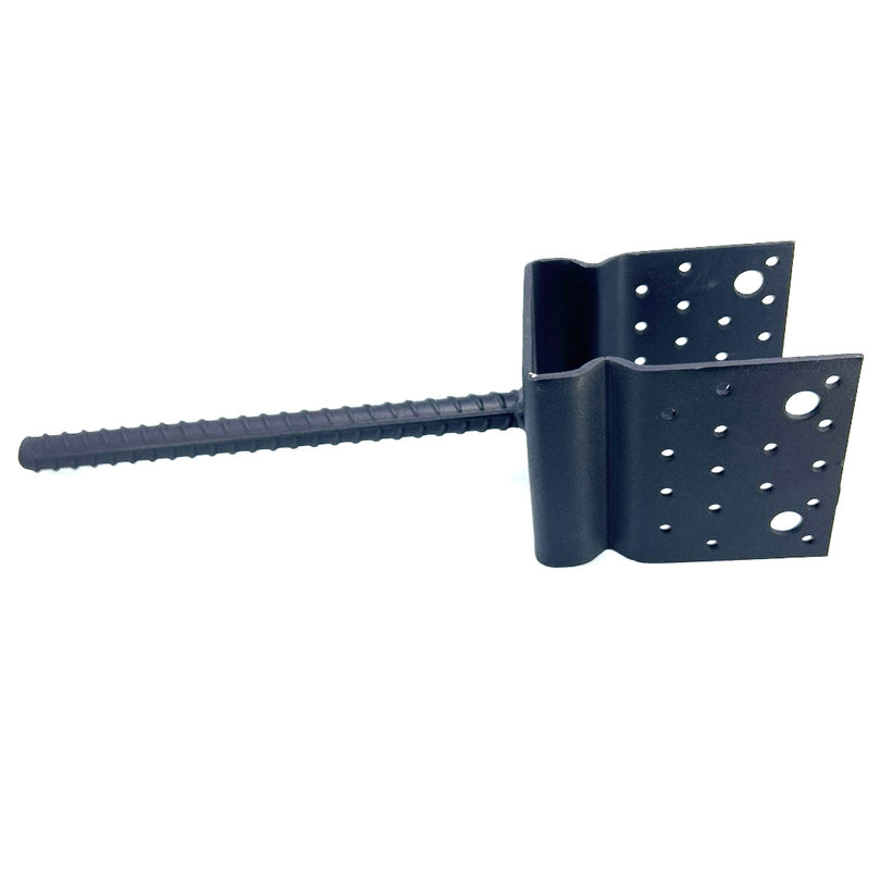 Oszlop talp formázással széles fejjel 141x120mm fekete