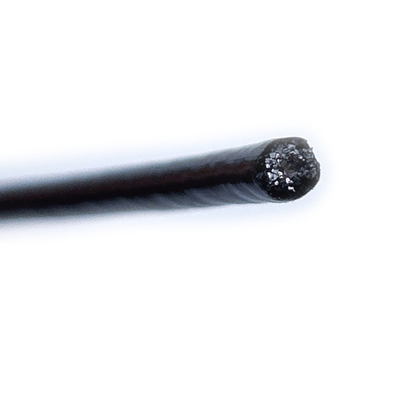 Acélkötél DIN 3060 6x19 műanyag bevonattal - fekete 3/4mm