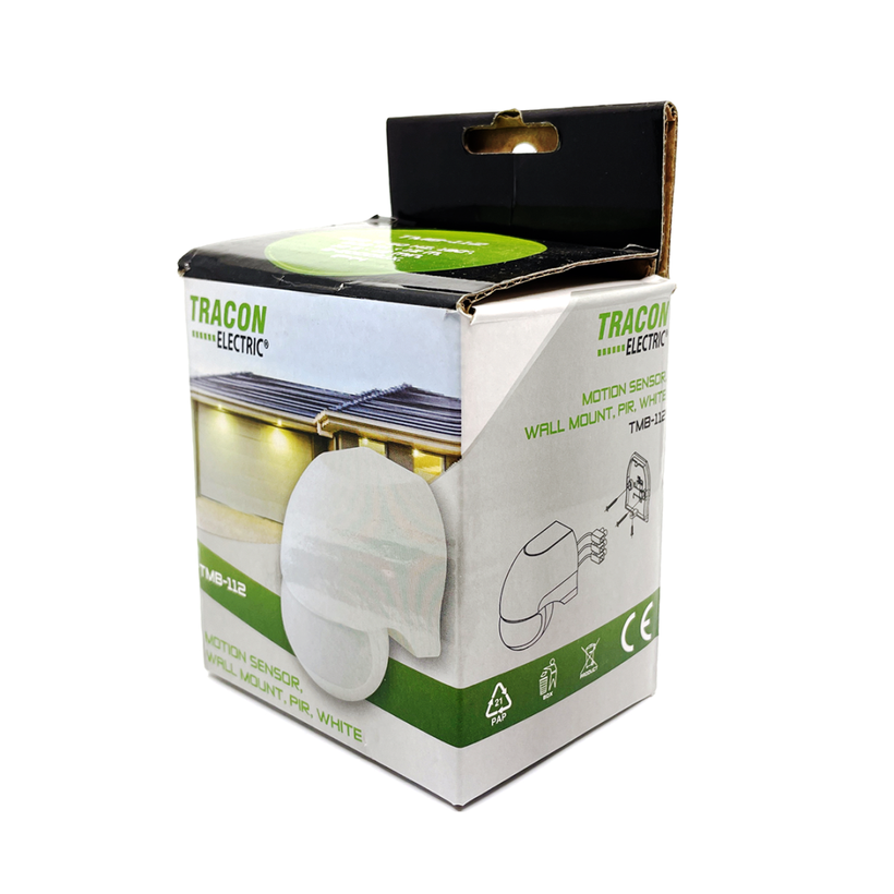 Mozgásérzékelő, falra - fehér 180°