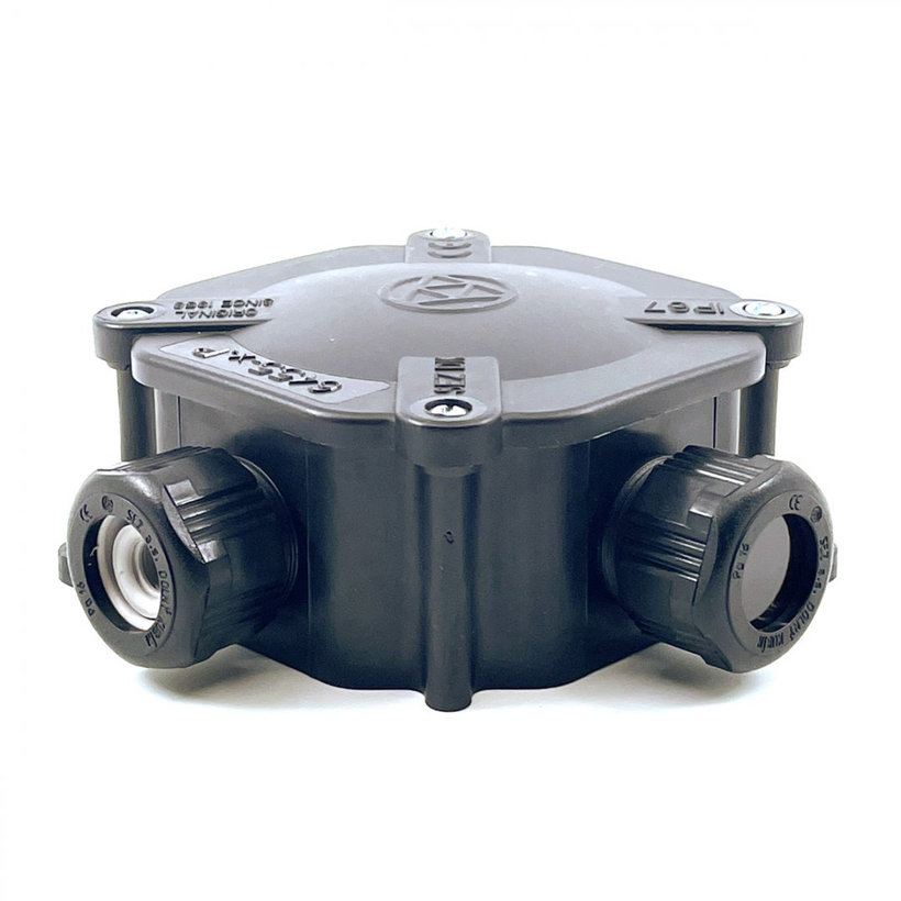 Elosztó doboz 6455-11P/5 fekete 122x122x44,6mm