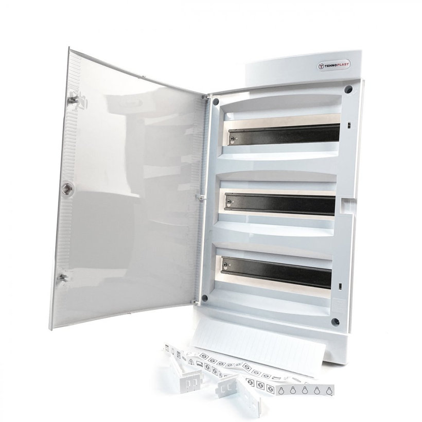 Kapcsolótábla süllyesztett fehér U36 - C/N 283x482x106mm