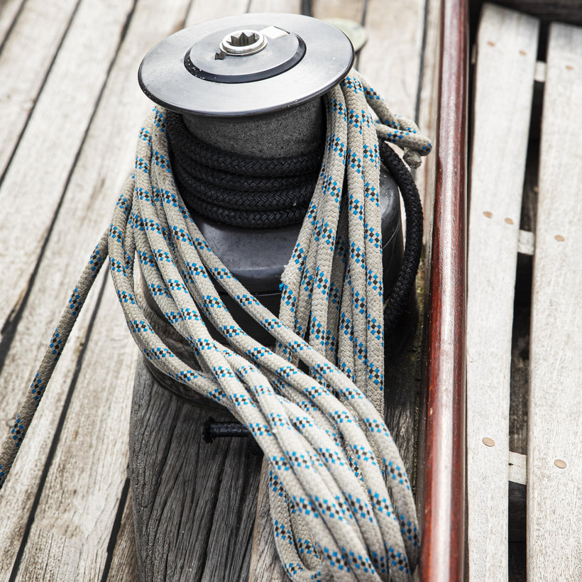 PES indítókötél TORNADO 16 szál 5mm–100m fehér-kék