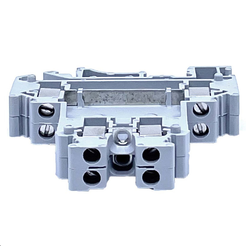 Emeletes ipari sorozatkapocs, csavaros, sínre, szürke 2,5mm²