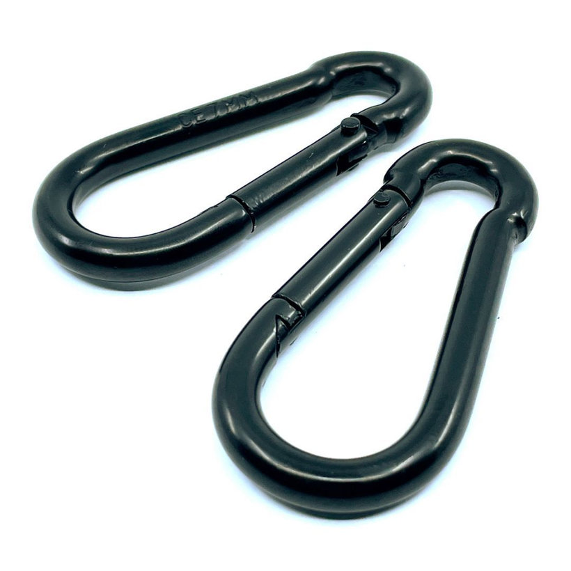 Tűzoltó karabiner DIN 5299C fekete 6mm