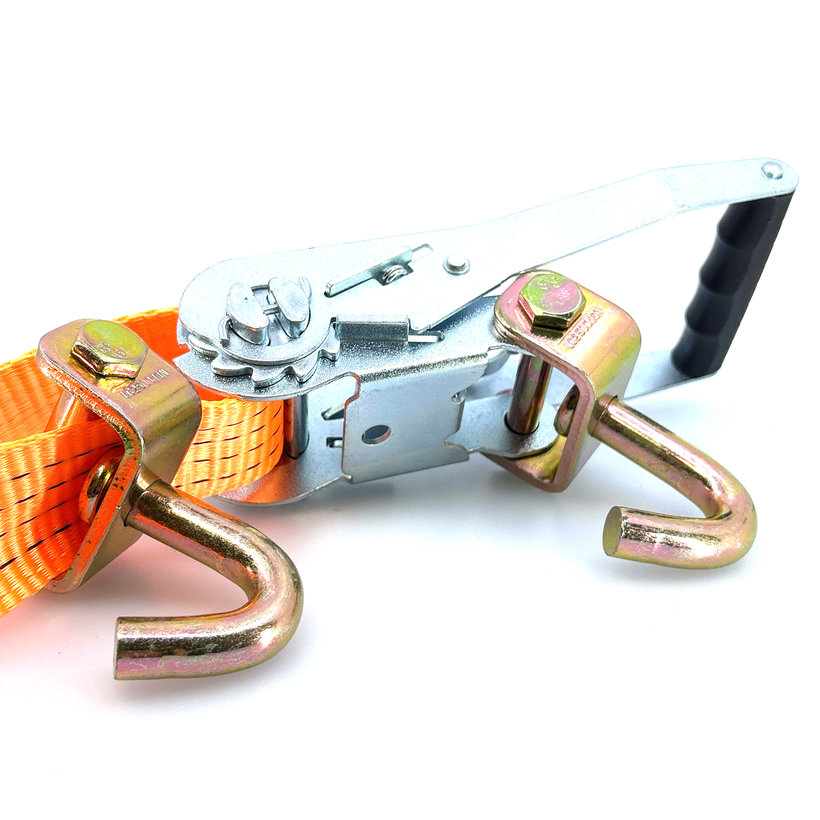 Kerékrögzítő heveder autómentőre, védőhuzattal 4T - 3,5 m + 3 forgó kampó