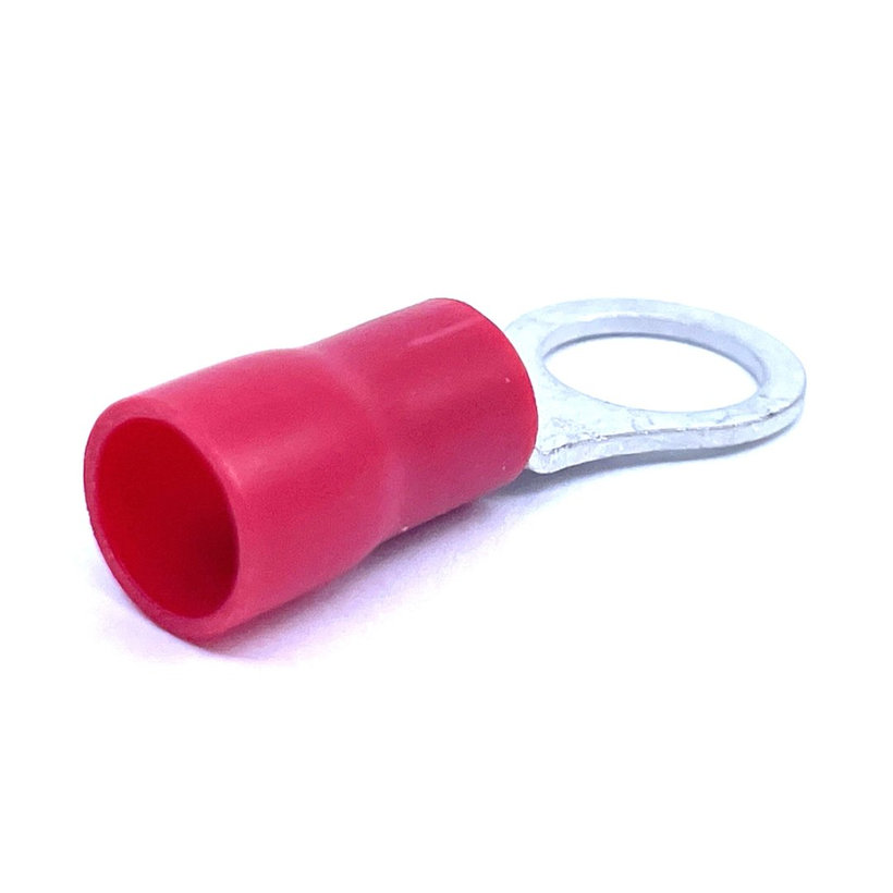 Szigetelt szemes saru, ónozott elektrolitréz, piros 10mm²