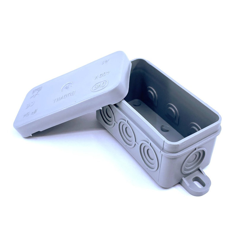 Rugalmas kötődoboz, falon kivüli, szürke 75x35x35mm