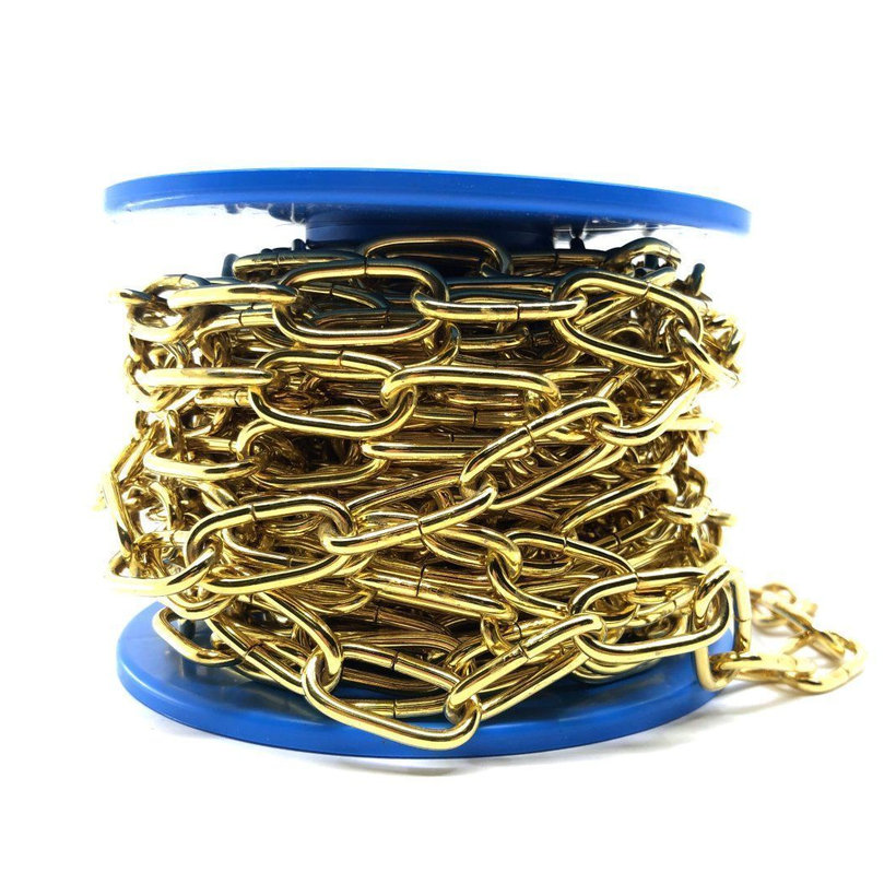 Dekoratív lánc/sárga cink 4mm