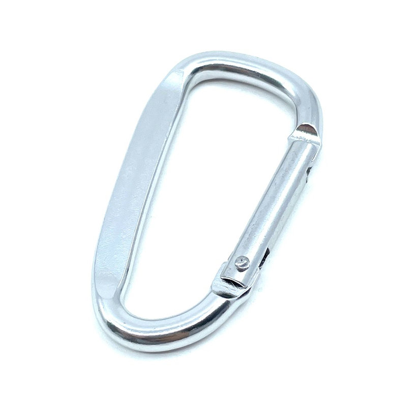 Karabiner alumínium D-alakú - ezüst 6mm