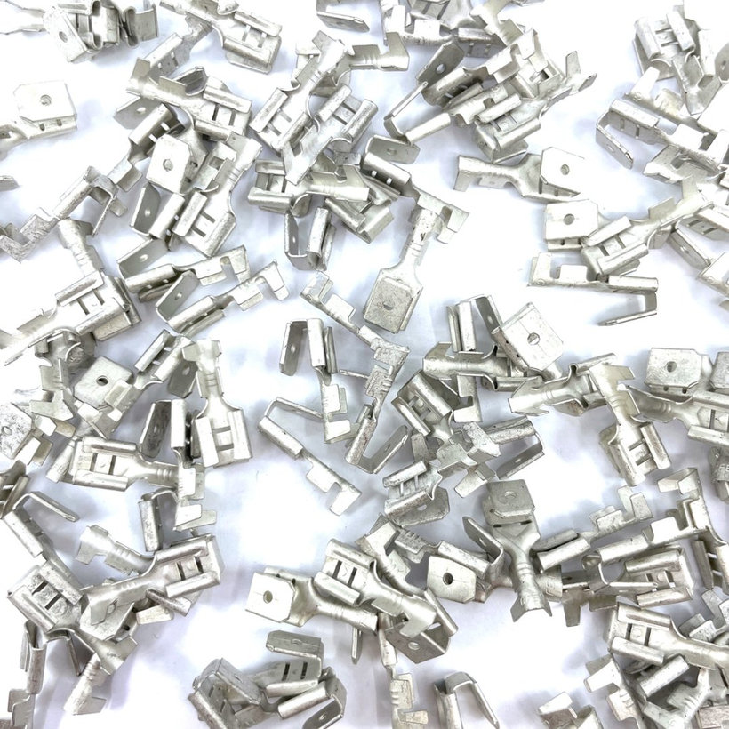 Szigeteletlen rátolható csatlakozó csap+hüvely, ónozott réz 2,5mm²