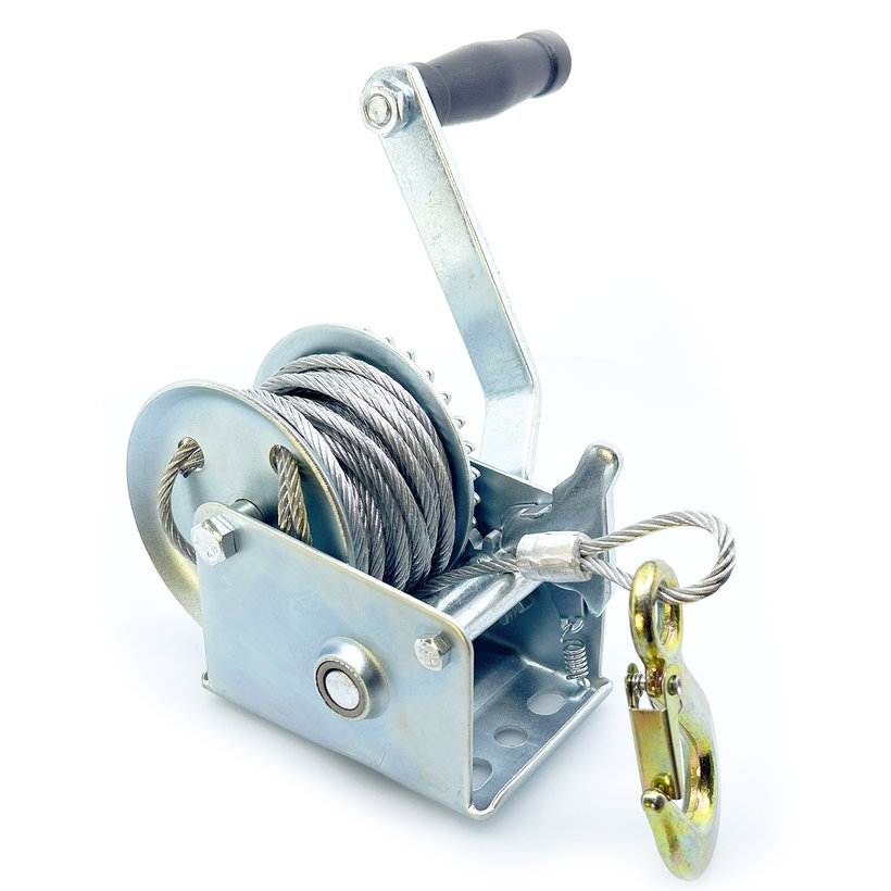 Kézi csörlő 360kg, 4,5mm x 10m, acélkötél