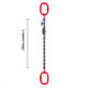 Láncos felfüggesztés szem-szem 80 o. rövidítővel (2,5 m, 2000 kg, 8 mm)
