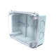Elektronikai doboz, világos szürke, átlátszó fedéllel IP67 250x200x90mm