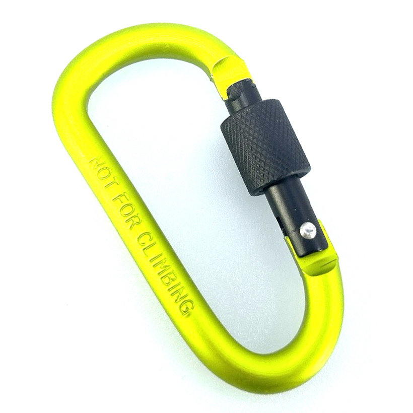 Alumínium karabiner biztosítékkal - zöld