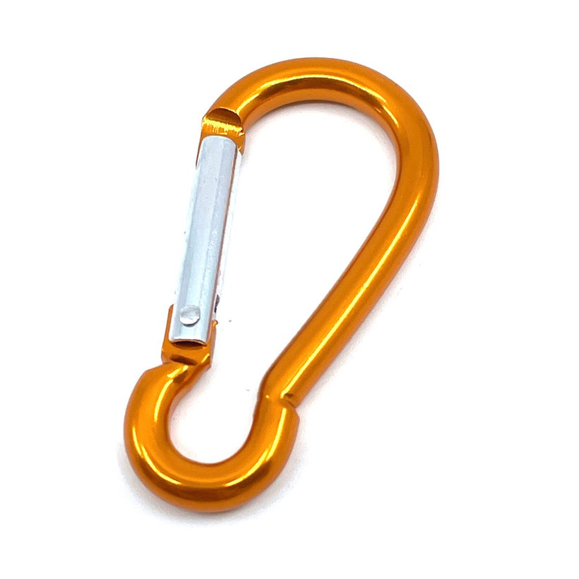 Karabiner alumínium - narancssárga 6mm