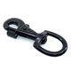 Forgó karabiner felülnyomással, fekete 88x20mm
