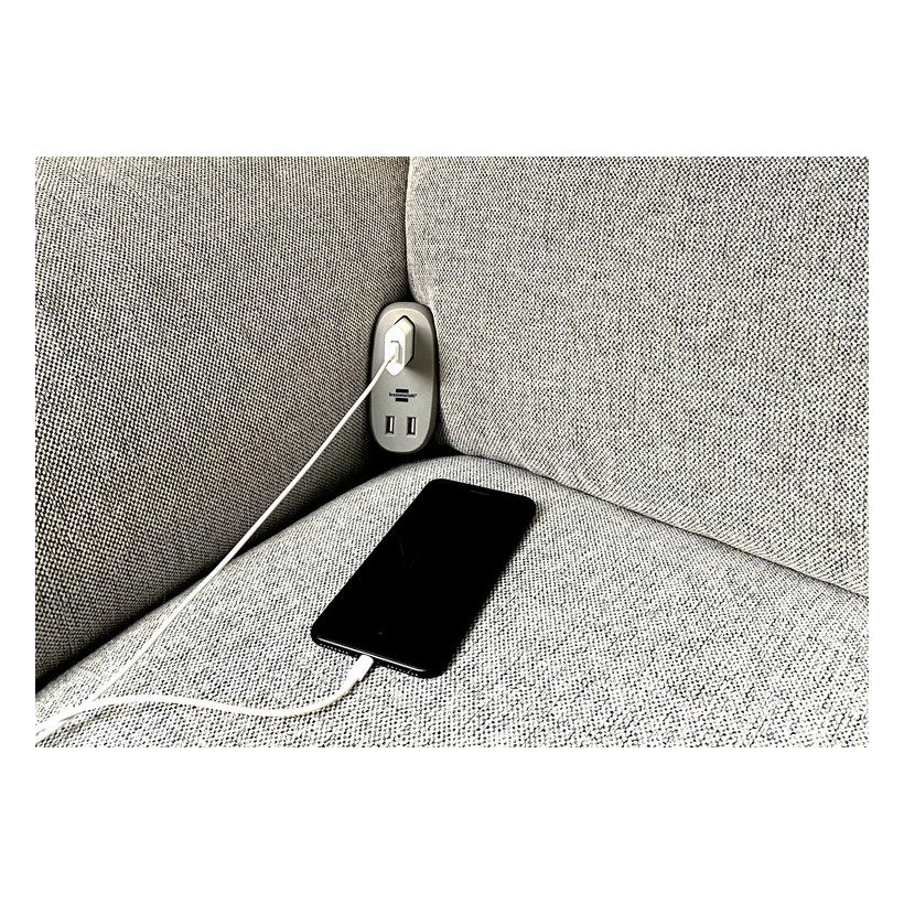 Asztali aljzat 1-utas, lapos 3m